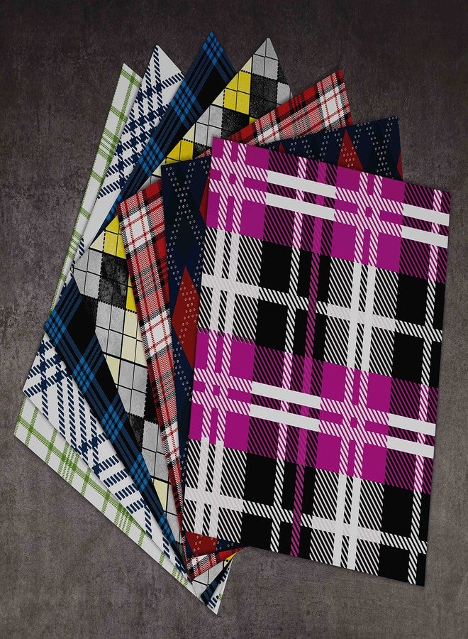 Inkdotpot مجموعة ورق قصاصات Inkdotpot، 25 ورقة بنقشة مربعات وتارتان، مقاس 12 بوصة × 12 بوصة، ورق قصاصات أحادي الجانب - ورق مقوى ملون، لوازم صناعة البطاقات والخلفيات الزخرفية - ورق للمذكرات والحرف اليدوية - Image 5